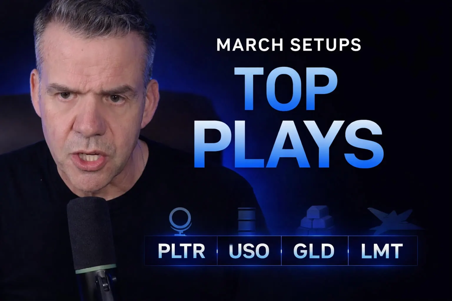 PLTR LMT NOC USO SPX: My Top Plays for March