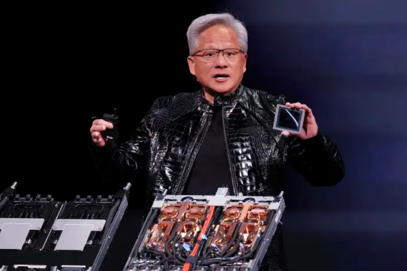Jensen Huang presenting NVIDIA Vera Rubin platform at CES 2026