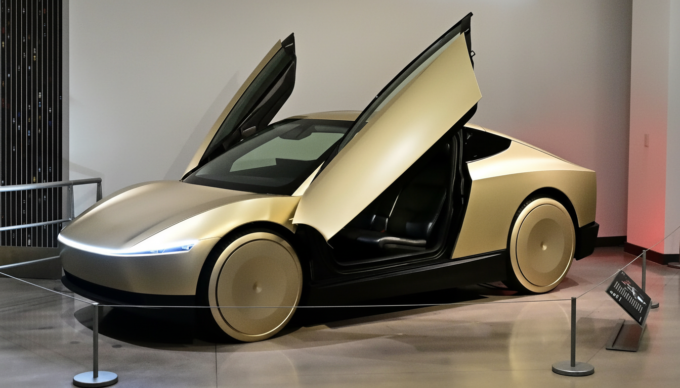Tesla Cybercab robotaxi autonomous vehicle